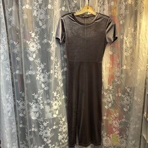 Zara Gray Sheath Midi Dress